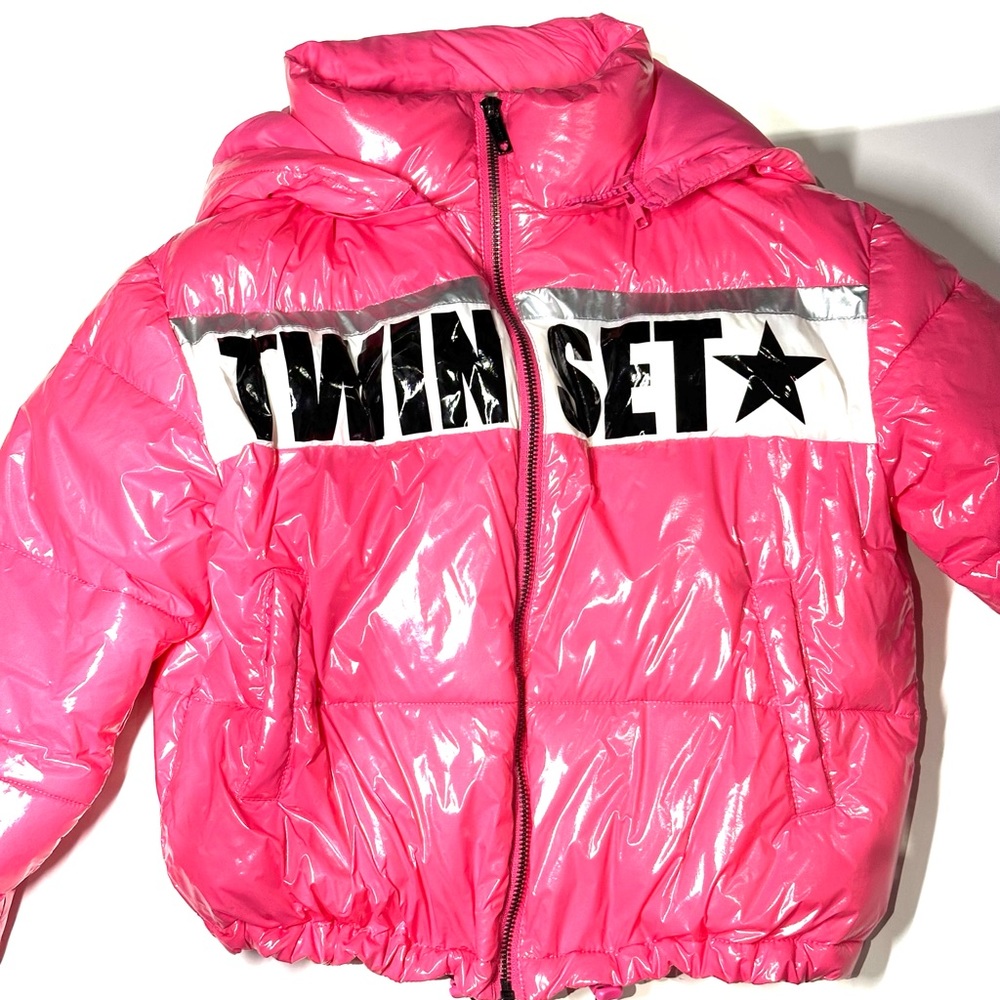 Twinset puffer jacket, pink, 10 y.o.